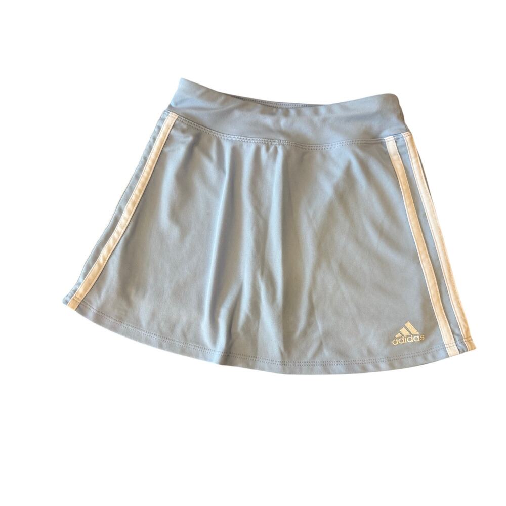 ADIDAS Light Blue Skort Tennis Skirt Girls Kids size 6X preppy summer